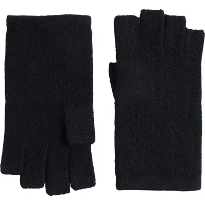Sofia Cashmere Cashmere Fingerless Gloves In Black