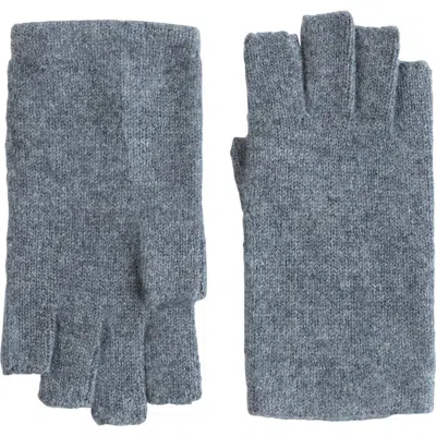 Sofia Cashmere Cashmere Fingerless Gloves In Grey