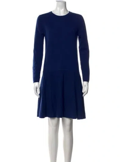 Pre-owned Sofia Cashmere Cashmere Knee-length Dress In Blue