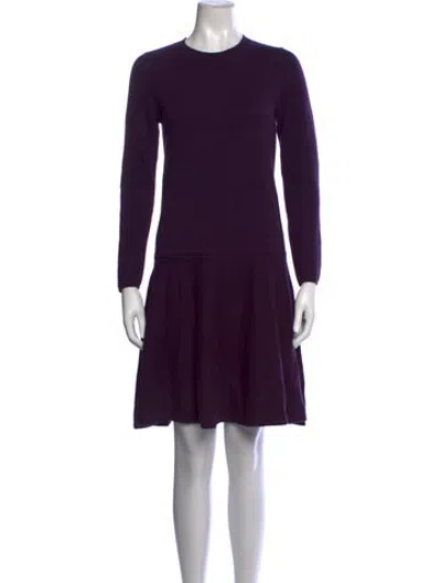 Pre-owned Sofia Cashmere Cashmere Mini Dress In Purple