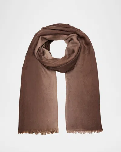 Sofia Cashmere Cashmere Ombre Scarf In Camel Brown