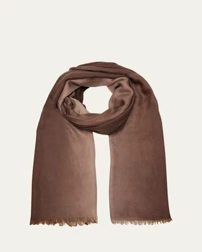 Sofia Cashmere Cashmere Ombre Scarf In Camel/brown