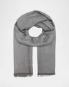Sofia Cashmere Cashmere Ombre Scarf In Light Grey White