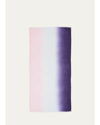Sofia Cashmere Cashmere Ombre Scarf In Lanvender Purple Ombre