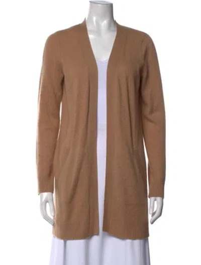 Pre-owned Sofia Cashmere Cashmere Open Front Sweater In Brown/neutrals