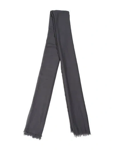 Pre-owned Sofia Cashmere Cashmere Printed Scarf In Gray