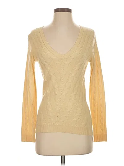 Pre-owned Sofia Cashmere Cashmere Pullover Sweater In Gold