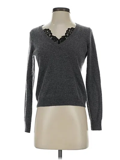 Pre-owned Sofia Cashmere Cashmere Pullover Sweater In Gray