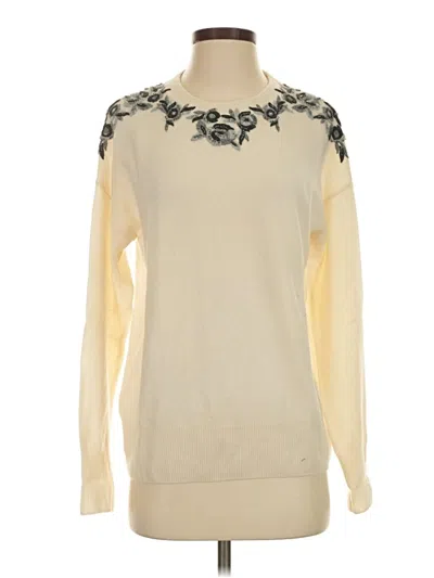 Pre-owned Sofia Cashmere Cashmere Pullover Sweater In Ivory