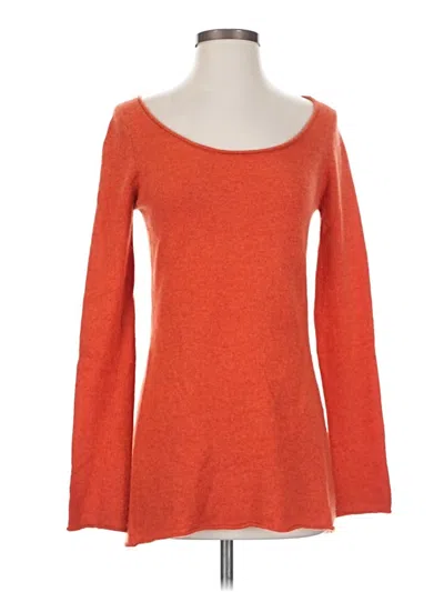 Pre-owned Sofia Cashmere Cashmere Pullover Sweater In Orange