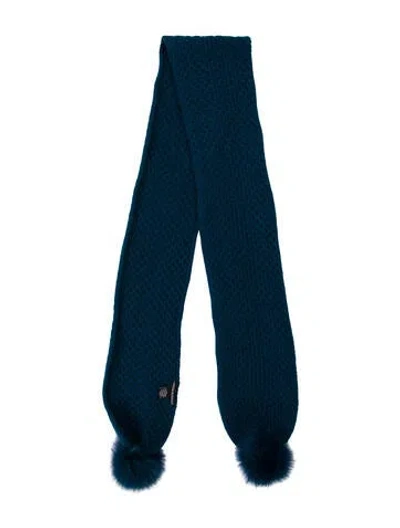 Pre-owned Sofia Cashmere Cashmere Scarf In Blue