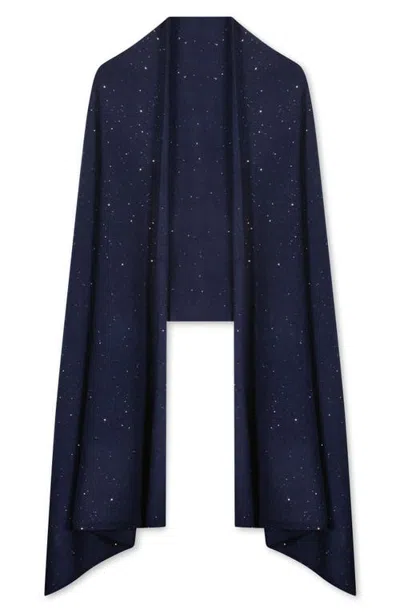 Sofia Cashmere Cashmere Sequin Wrap In Blue