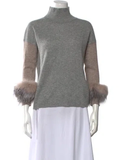 Pre-owned Sofia Cashmere Cashmere Turtleneck Sweater In Grey