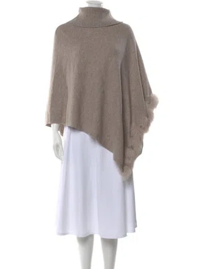 Pre-owned Sofia Cashmere Cashmere Turtleneck Sweater In Neutral