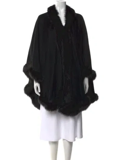 Pre-owned Sofia Cashmere Cashmere V-neck Sweater In Black