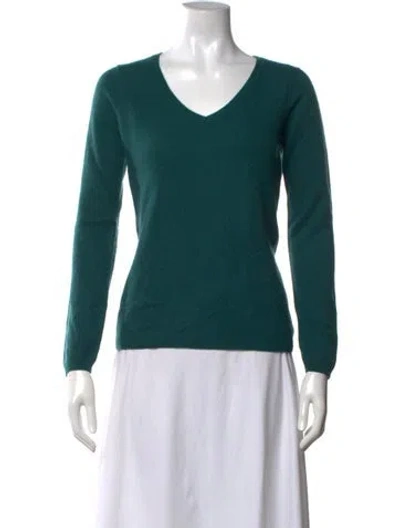 Pre-owned Sofia Cashmere Cashmere V-neck Sweater W/ Tags In Blue