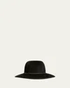 Sofia Cashmere Cashmere-wool Floppy Hat W/ Golden Chain In Black
