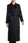 Sofia Cashmere Cashmere Wrap Coat In Black