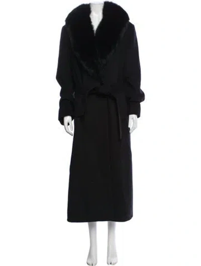 Pre-owned Sofia Cashmere Coat In Black