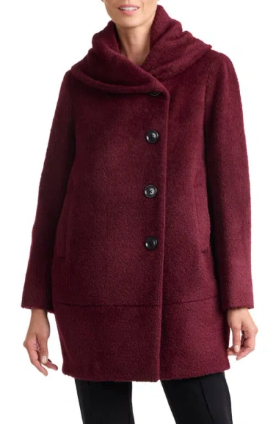Sofia Cashmere Cocoon Wool & Alpaca Blend Bouclé Coat