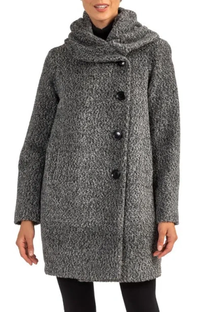 Sofia Cashmere Cocoon Wool & Alpaca Blend Bouclé Coat