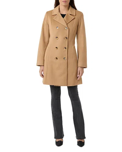 Sofia Cashmere Double Breasted Cashmere Trench Coat In Brown