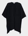 Sofia Cashmere Double-face Cashmere Cape In Black