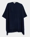 Sofia Cashmere Double-face Cashmere Cape In Blue