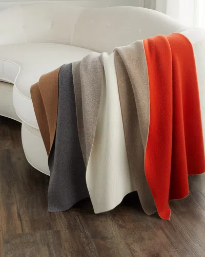 Sofia Cashmere Double-face Cashmere Throw In Multi