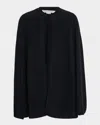 Sofia Cashmere Double-face Cashmere Turtleneck Cape In Black