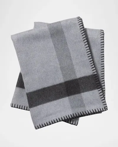 Sofia Cashmere Double-face Cashmere Throw Blanket, 56" X 72" In Gray