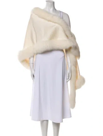 Pre-owned Sofia Cashmere Fox Fur Jacket In Neutral