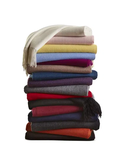 Sofia Cashmere Fringed Cashmere Throw Blanket In Purple