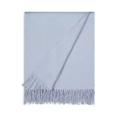 Sofia Cashmere Fringed Throw Blanket In Blue