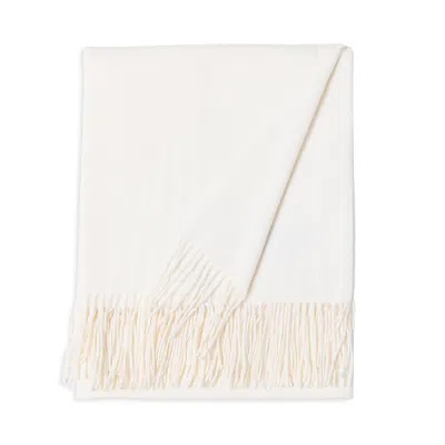 Sofia Cashmere Fringed Throw Blanket In Brown