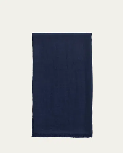 Sofia Cashmere Lightweight Cashmere Scarf In Dark Navy