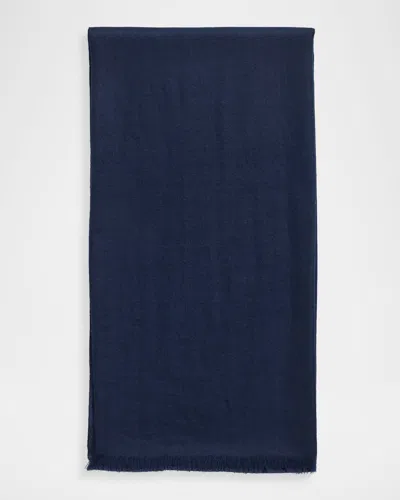 Sofia Cashmere Lightweight Cashmere Scarf In Dark Navy
