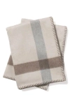 Sofia Cashmere Madrid Reversible Cashmere Throw Blanket In Brown