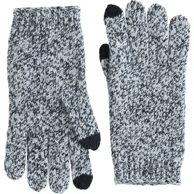 Sofia Cashmere Marl Cashmere Tech Gloves In Black