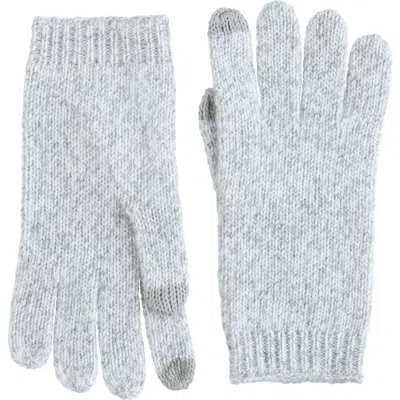Sofia Cashmere Marl Cashmere Tech Gloves In Grey