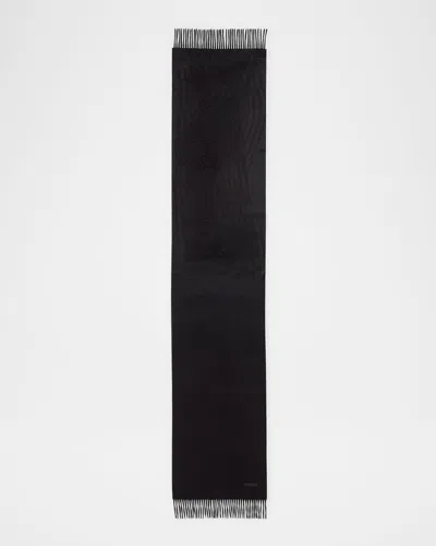 Sofia Cashmere Men's Cashmere Glen Plaid Scarf In Black