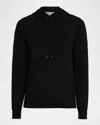 Sofia Cashmere Men's Cashmere Knit Hoodie In Black