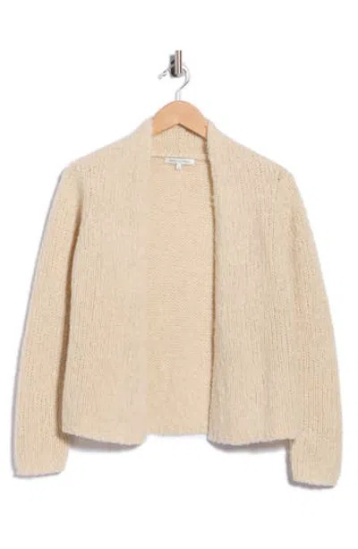 Sofia Cashmere Merino Wool, Cashmere & Silk Chunky Open Cardigan In Oat