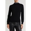 Sofia Cashmere Mock Neck Stone Trim Cashmere Sweater In Black