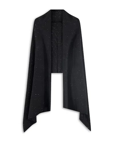 Sofia Cashmere Oversize Cashmere Sequin Wrap In Black