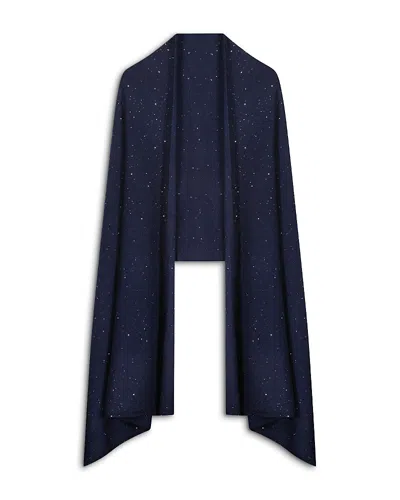 Sofia Cashmere Oversize Cashmere Sequin Wrap In Blue