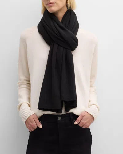 Sofia Cashmere Oversized Cashmere Travel Wrap In Black