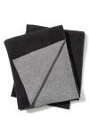 Sofia Cashmere Paris Reversible Cashmere Throw Blanket In Black