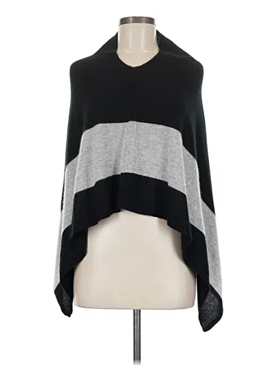 Pre-owned Sofia Cashmere Poncho In Black