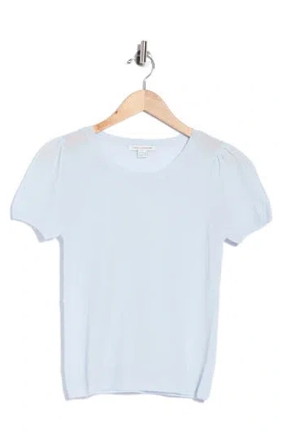 Sofia Cashmere Puff Sleeve Cashmere Sweater In Blue